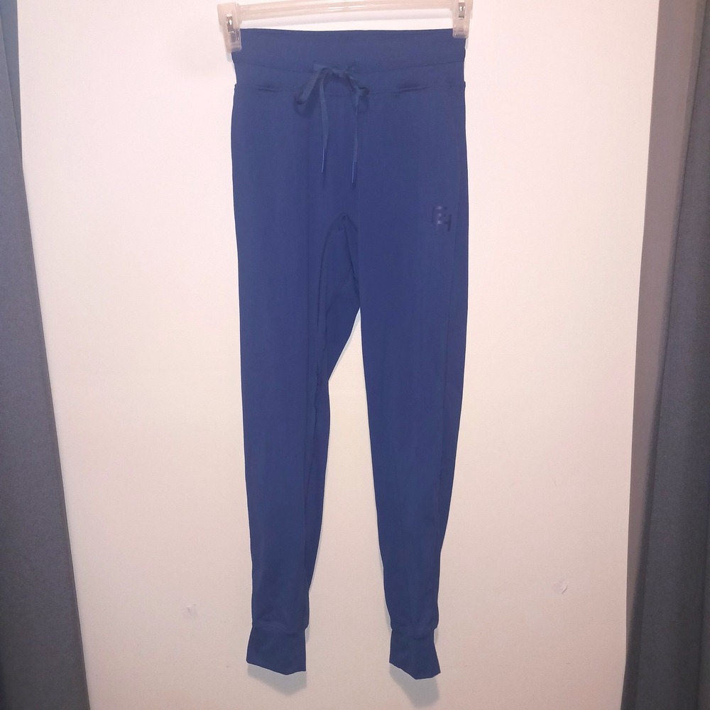 Royal Blue High Waisted Joggers Drawstring Tapered Athletic Track Pants S
